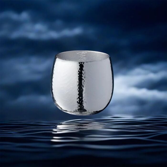 kubek ze srebra 925 do wina młotkowany