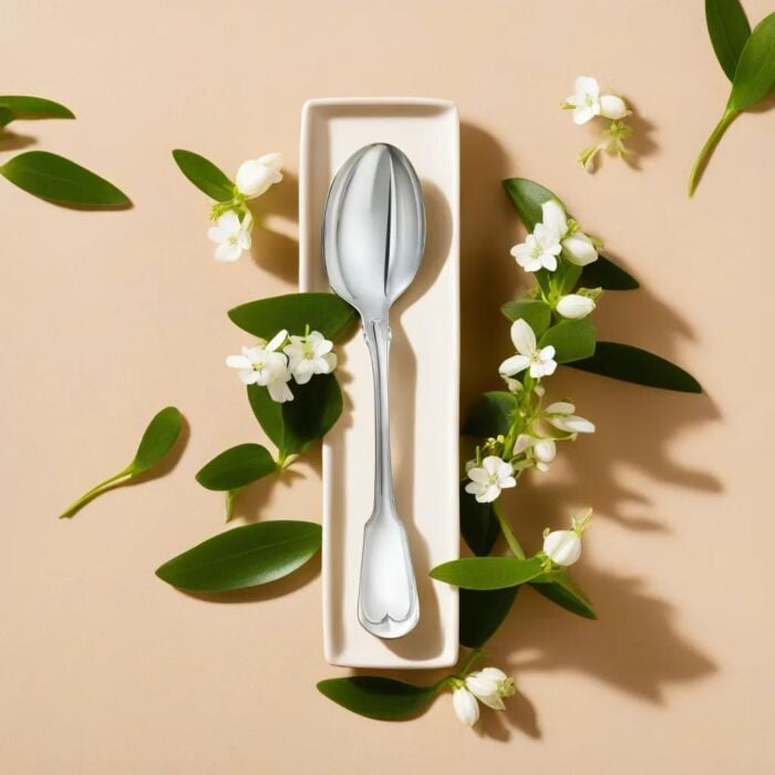 Duża Posrebrzana Łyżeczka dla Dziecka Mauriziano 