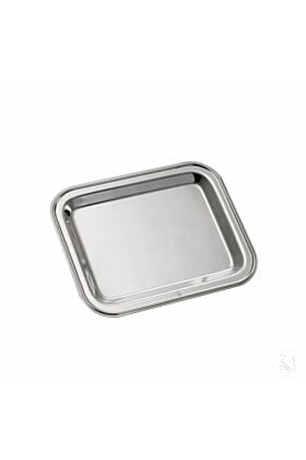 Srebrna Taca prostokątna Inglese - bez uchwytów 160 gram