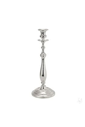 Srebrny Świecznik Inglese 1 ramienny młoteczkowany 34 cm