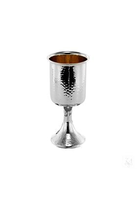 Srebrny Kieliszek do wina młotkowany Kiddush
