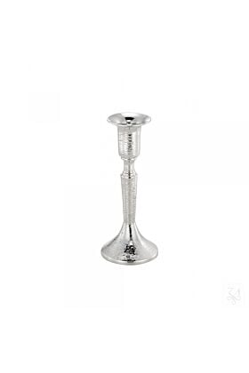 Srebrny Świecznik 1 ramienny młotkowany 15 cm
