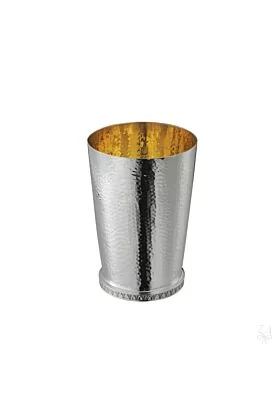 Srebrny Kubek pozłacany młotkowany 9 cm – Wzór Impero