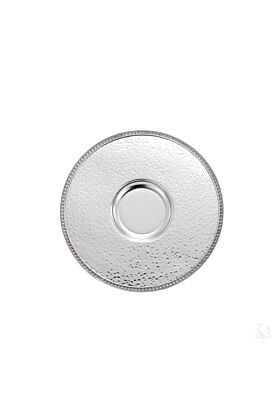 Srebrna podstawka do kubka młotkowana, Średnica 15 cm