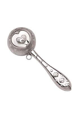 Srebrna Grzechotka - Wzór Kula z Sercem