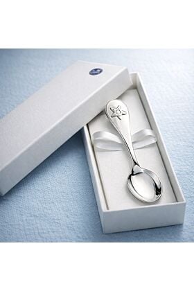 Łyżeczka ze srebra 925 na chrzest Wzór Gwiazdka