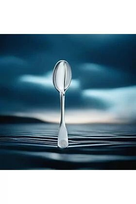 Duża srebrna łyżeczka dla dziecka Conchiglia