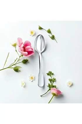 Duża srebrna łyżeczka dla dziecka Cardinale