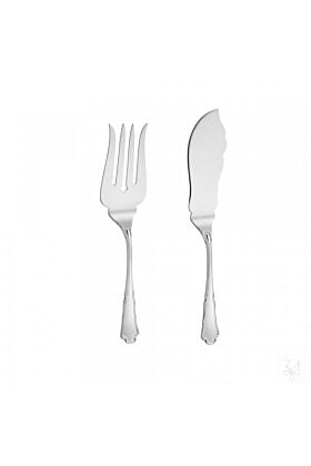 Srebrny zestaw do ryb dla 1 osoby Barocco