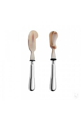 Srebrny zestaw do kawioru z rogiem Cardinale