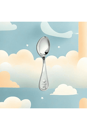 srebrna łyżeczka 925 dla dziecka z misiem