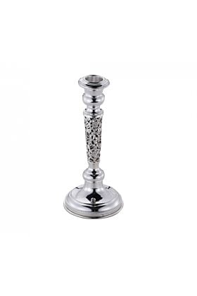 srebrny świecznik prosty
