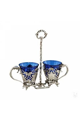 Srebrna solniczka podwójna 185 gram