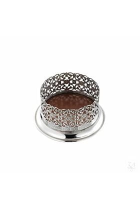 Srebrna podstawka pod butelkę z drewnianym spodem 55 gram