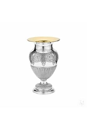 Srebrny Wazon Pozłacany Poppy 800 gram