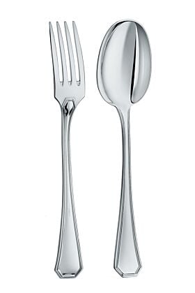 Srebrny widelczyk i srebrna łyżeczka svedese Ottagonale