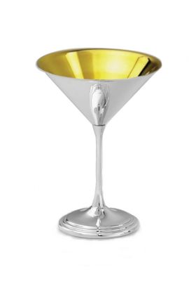kieliszek do Martini ze srebra 925 pozłacany