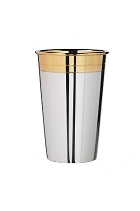 kubek ze srebra 925 pozłacany dla dziecka 4 cm