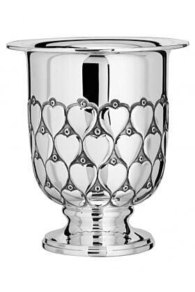 Srebrny Wiadro do szampana- Heart