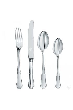 Srebrne Sztućce Barocco komplet obiadowy na 6 osób Zaramella Argenti