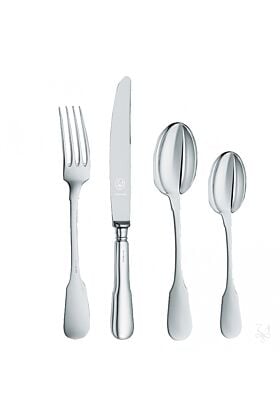 Posrebrzane Sztućce Cardinale komplet obiadowy na 12 osób