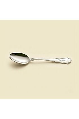Srebrna Łyżeczka z grawerem Barocco Zaramella Argenti