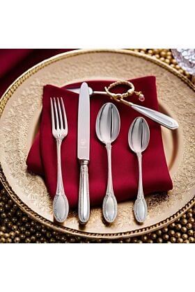 Zestaw obiadowy ze srebra Impero Zaramella Argenti dla 1 osoby