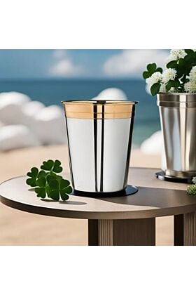 kieliszek ze srebra 925 do wódki pozłacany średni