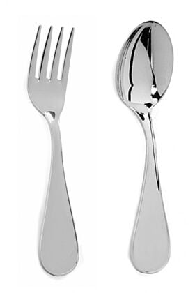 Komplet 2 Sztuki Srebrne dla dziecka Gładki