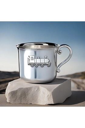 kubek ze srebra dla dziecka pociąg