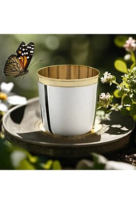 srebrny kubek pozłacany 5cm