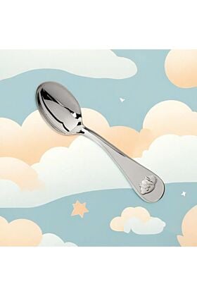 łyżeczka ze srebra 925 z głowa misia