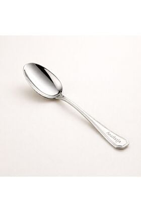 Srebrna łyżeczka z grawerem imienia Adam. Pamiątka chrztu Zaramella Argenti.