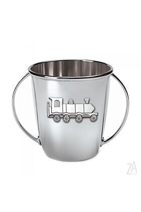 srebnry kubek dla dziecka z 2 rączkami