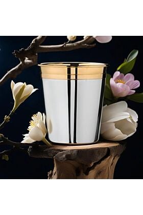 kubek ze srebra 925 pozłacany 13 cm