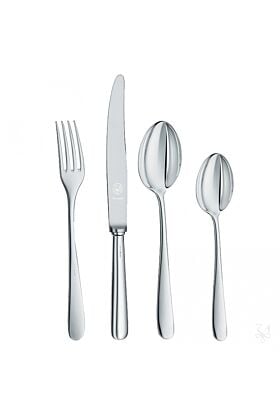 Posrebrzane Sztućce Svedese komplet obiadowy na 12 osób Zaramella Argenti